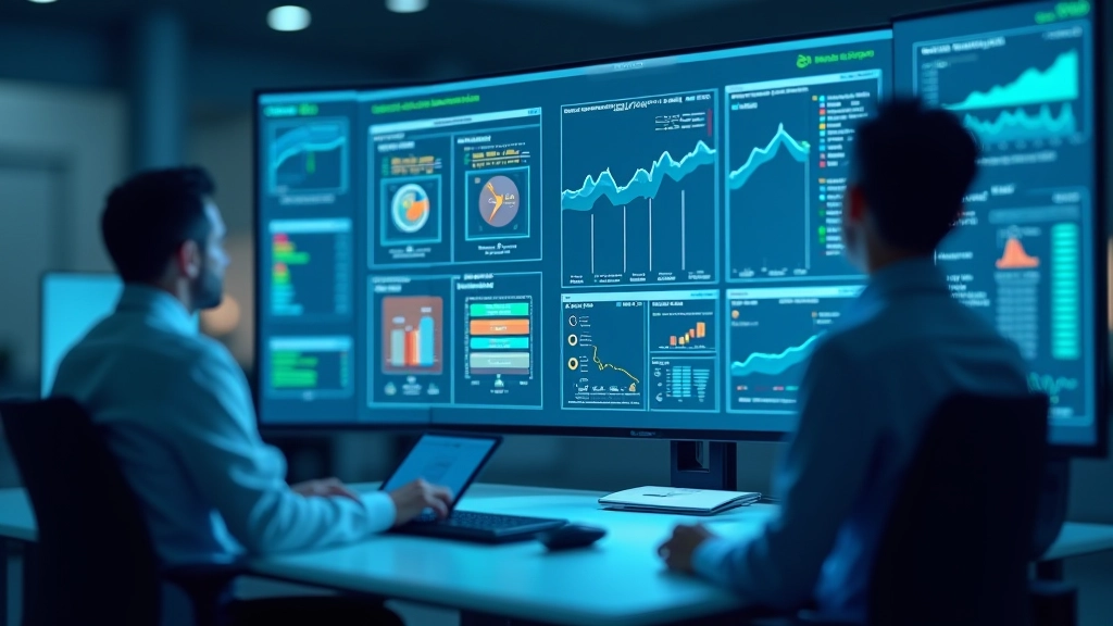 Dashboard di monitoraggio con grafici e metriche in tempo reale
